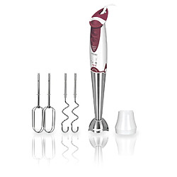 Set Mixeur Plongeant avec Fouet en Acier Inoxydable, pour Pétrir, Battre, Turbo, 400, Blanc, MPM, MBL-16