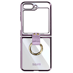 Avizar Coque anneau pour Samsung Galaxy Z Flip 5 Polycarbonate série Ring Case Violet