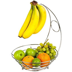 Universal Panier à fruits en métal Porte-bananes Porte-fruits Panier de stockage Table Cuisine Diner Décoration | Sacs Paniers