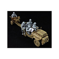 Bronco Models Maquette Canon British 6 Pdr Anti-tank Gun (airborne) With 1/4 Ton Truck & Crew