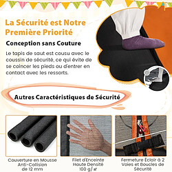 Helloshop26 2 en 1 trampoline enfants 190 x 122cm avec balançoire amovible trampoline de jardin avec filet de sécurité charge 100 kg pour 3 ans+ noir orange 20_0007547