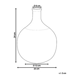 Avis Beliani Vase à fleurs ACHAAR fait à la main Verre 34 cm Vert olive