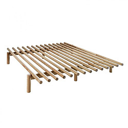 Inside 75 Sommier futon PACE BED pin laqué naturel couchage 140 cm