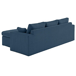 Avis Lisa Design Calgary - canapé d'angle déhoussable et modulable 3 places + 1 pouf en velours côtelé