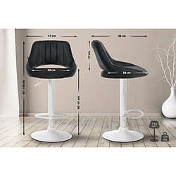 Non Tabouret de bar Milet simili cuir blanc