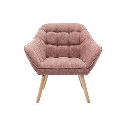 Vente-Unique Fauteuil en tissu rose chiné CASERTA