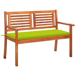 Maison Chic Banc de jardin | Chaise de jardin 2 places avec coussin 120 cm Bois d'eucalyptus -GKD43077