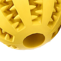 Acheter 7cm en caoutchouc balle à mâcher traiter nettoyage chien formation dents jouet jaune