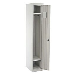 Mendler Vestiaire Boston T163, armoire métallique de personnel, 180x30x50cm selon ASR ~ gris