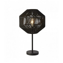 Searchlight Lampe de table en osier 1 ampoule, osier noir