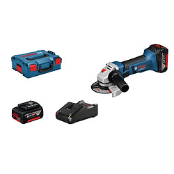 Meuleuse angulaire sans fil GWS 18-125 V-LI + 2 batteries 4Ah + chargeur + coffret L-BOXX - BOSCH - 060193A30Y