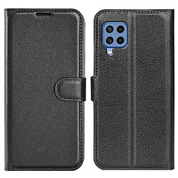 Etui en PU texture litchi, anti-rayures noir pour votre Samsung Galaxy M22