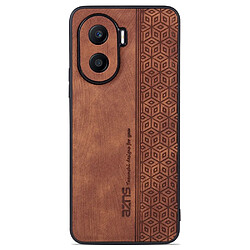 Coque en TPU + PU anti-chocs pour votre Honor X40i 5G - marron