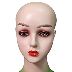 Acheter Tête De Mannequin Visage Féminin Support Chauve Pour Le Style De Perruques Ou Le Chapeau D'affichage Vert