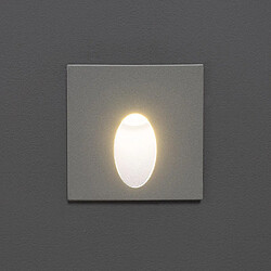 Ledkia Balise Extérieure Murale LED Encastrable 3W Carrée Ellis Blanche Blanc neutre 4000K