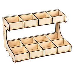 Bricolage En Bois Support De Peinture Organisateur De Stockage D'encre 2 Couches 12-grille