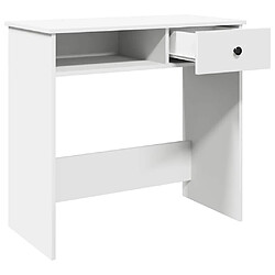 Avis vidaXL Bureau Blanc 80x40x75 cm Bois d'ingénierie