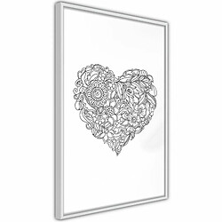 Paris Prix Affiche Murale Encadrée Fulfillment of Love 20 x 30 cm Blanc