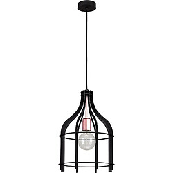 EPIKASA Suspension Riana, Noir, Métal, 29x29x115 cm