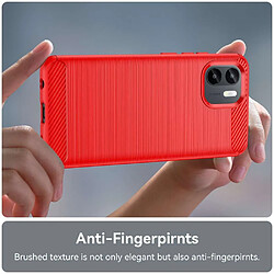 Acheter Htdmobiles Coque pour Xiaomi Redmi A1 / A2 - housse etui silicone gel carbone + verre trempe - ROUGE