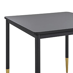 Acheter Beliani Table à manger noire / dorée 80 x 80 cm SHALFORD