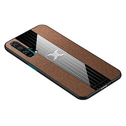 Wewoo Coque Souple Pour Huawei Honor 20 Pro XINLI Tissu de couture Antichoc TPU Housse de protection Marron