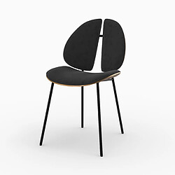 Avis Rendez Vous Deco Chaise Coccinelle en velours noir et bois