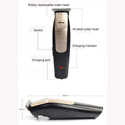 Acheter Wewoo Tondeuse à cheveux à avec texte gravé rechargeable professionnel de salon coiffure, fiche UE