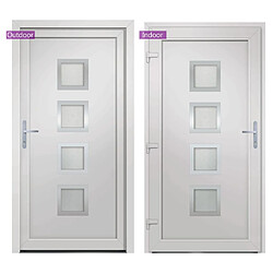 Acheter vidaXL Porte d'entrée Blanc 98x200 cm PVC