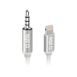 Sbs Adaptateur Lightning MFI Jack 3,5mm mâle / Lightning mâle