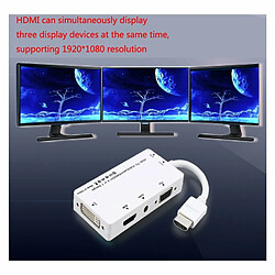 Acheter Cabledeconn Répartiteur Hdmi 4 En 1 Hdmi Vers Vga Dvi Câble Audio Vidéo Convertisseur Adaptateur Multiport Noir