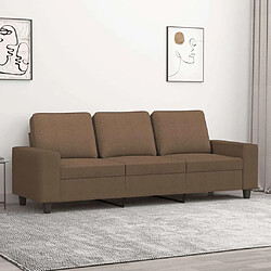 Maison Chic Canapé à 3 places,Canapé droit,Sofa de Salon,Banquette Marron 180 cm Tissu -GKD924568