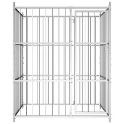 Helloshop26 Chenil extérieur cage enclos parc 150 x 150 x 185 cm animaux chien d'extérieur pour chiens 185 cm 02_0000339