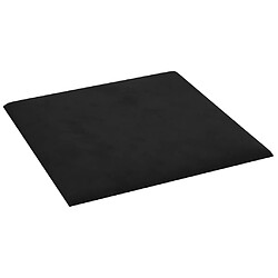 Avis vidaXL Panneaux muraux 12 pcs Noir 30x30 cm Velours 1,08 m²