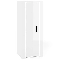 Maison Chic Ensemble de meubles TV 3 pcs pour salon - Blanc brillant Bois d'ingénierie -MN83418 pas cher