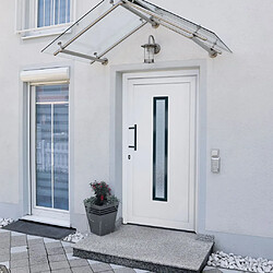 vidaXL Porte d'entrée Blanc 108x208 cm PVC