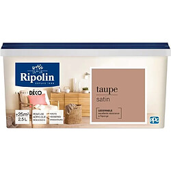 RIPOLIN Peinture Murale Toutes Pieces - Taupe Satin, 2,5L