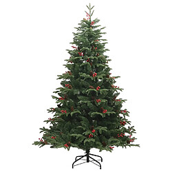 vidaXL Sapin de Noël artificiel avec pommes de pin et baies 180 cm