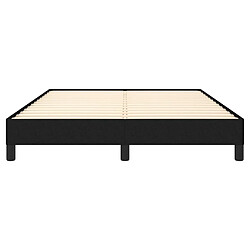 Maison Chic Lit adulte - Lit simple Cadre de lit,Structure du lit Contemporain Noir 140x200 cm Tissu -MN85181 pas cher