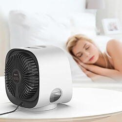 Universal Mini refroidisseur d'air USB ventilateur régulateur de refroidissement d'air avec lumière de nuit refroidisseur d'air de bureau humidifiant portable multifonction été | fan (blanc)