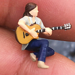 1/64 Mini Tiny Singer People Building Modèle De Paysage De Table De Sable Pour Matchbox Femmes Gris