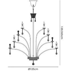 Avis Luminaire Center Suspension Orleto 21 Ampoule doré/cristal (Assemblage nécessaire)