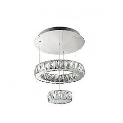 Searchlight Plafonnier Clover, en chrome et cristal