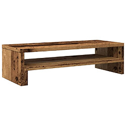 vidaXL Support de moniteur vieux bois 54x22x15 cm bois d'ingénierie