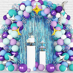 Avis Euro Mega Guirlande de Ballon Anniversaire Fête Mariage Arche Ballon Guirlande Noël Fête de Fin d'Année Bleu Violet Blanc