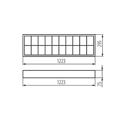 Avis Kanlux Dalle avec Grille saillie 1223x295mm pour Tubes LED T8 2x36W Max