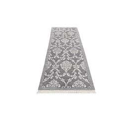 Avis Vidal Tapis de couloir en laine 305x89 gris Darya