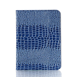 Etui en PU texture crocodile avec support bleu pour votre Apple iPad mini (2021)