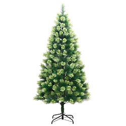 vidaXL Sapin de Noël artificiel à charnières avec support 180 cm