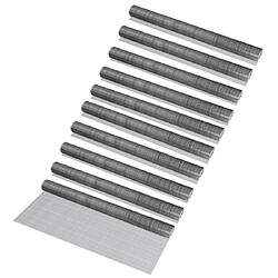 Grillage métallique en acier galvanisé 100 cm x 5 m gris argenté 10 rouleaux [pro.tec]